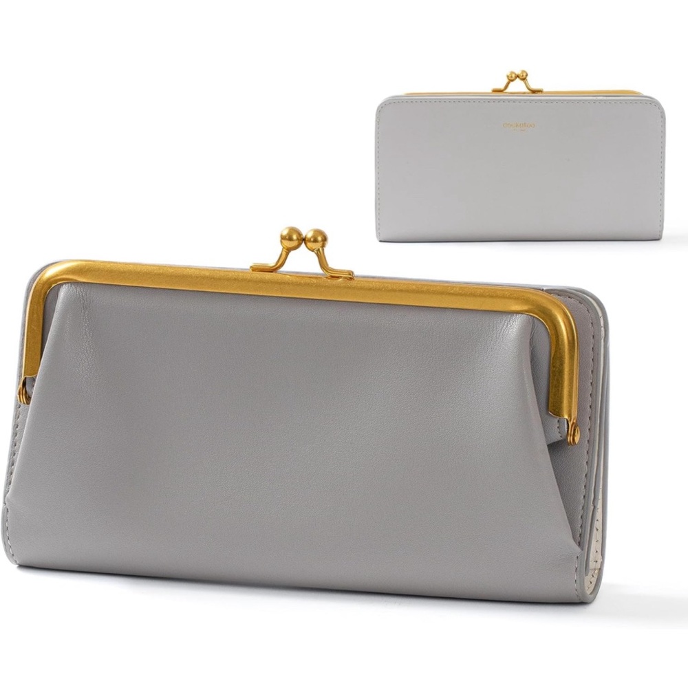 Cockatoo Napa leather light grey wallet new no tags